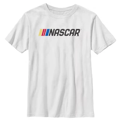 Детская футболка Nascar с логотипом, белая