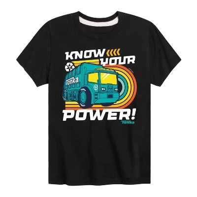 Футболка для мальчиков Tonka «Знай свою силу», черная