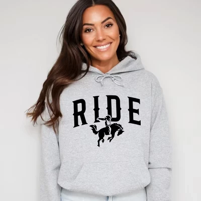Ride Cowboy Arched - женская толстовка с капюшоном графитового цвета