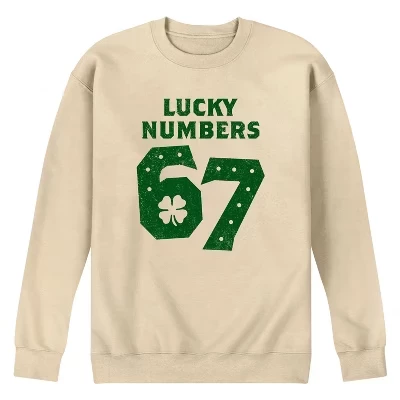 Men's -  - Lucky 67 Graphic Fleece Sweatshirt cream