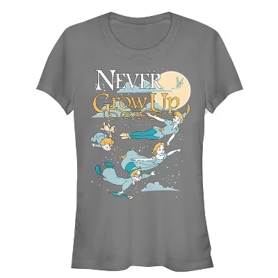 Женская футболка Peter Pan Never Grow Up, угольно-серая