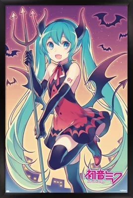 Постер Trends International Miku Bats, рамка чёрная
