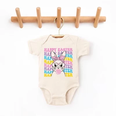 Детское боди Bubble Gum Bunny волнистое натуральное