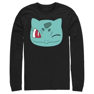 Мужской лонгслив Pokemon Bulbasaur, черный