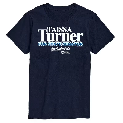 Мужская футболка Taissa Turner Senator с коротким рукавом и рисунком, синяя
