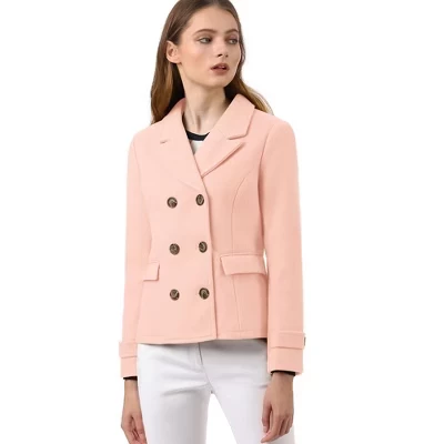 Женское полупальто INSPIRE CHIC двубортное, розовое