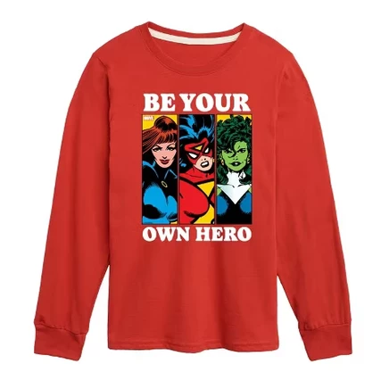Футболка Marvel Be Your Own Hero для мальчиков, красная