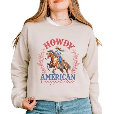 Привет, клубная толстовка American Cowgirl Club dust