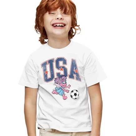 Футболка для мальчиков Sesame Street Abby Cadabby USA, белая