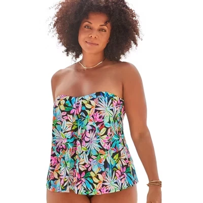 Купальники для всех моделей Flyaway Bandeau Tankini Top (доступны большие размеры)