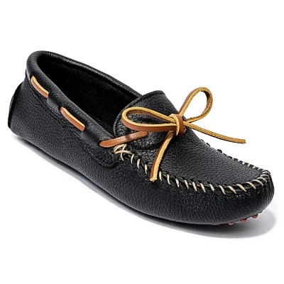 Женские лоферы MINNETONKA Classic Driver кожаные, черные