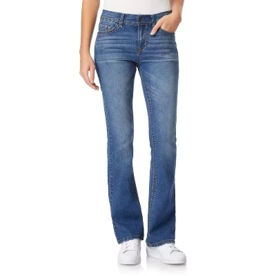 Легендарные женские джинсы Insta Stretch Juniors со средней посадкой по фигуре Bootcut Juniors Jeans (Standard и Plus) trixie