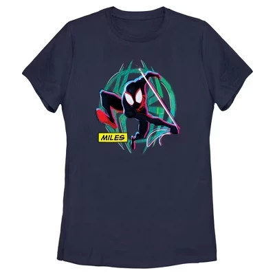 Женская футболка Spider-Man Miles, синяя