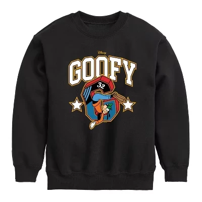 Флисовая толстовка с длинным рукавом Goofy Collegiate Graphic черный
