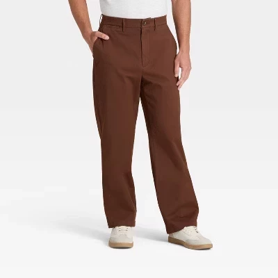 Мужские брюки-чино свободного кроя Every Wear - ™ коричневого цвета