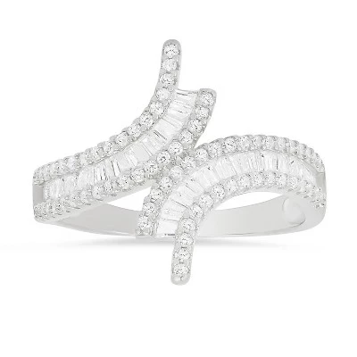 Женское кольцо queen-jewels из 925 серебра с багет‑фианитами