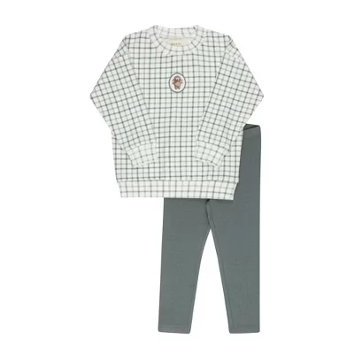 Пижама для мальчиков Ely's & Co. Plaid Sheep, бирюзовая
