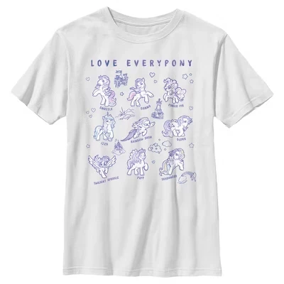 Футболка для мальчиков : Friendship is Magic Generations Love Everypony Generation белая