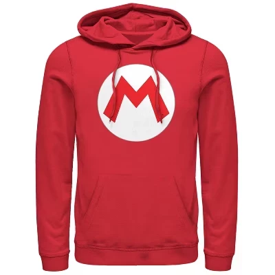 Мужская толстовка с капюшоном Mario Circle Icon Pull Over красного цвета