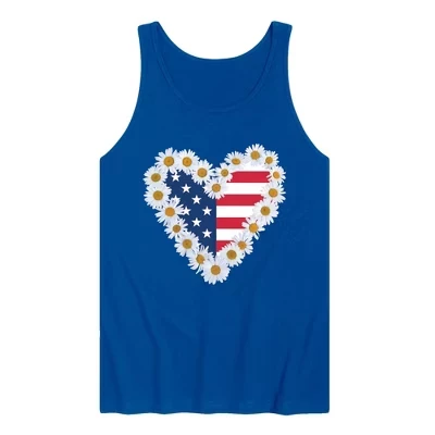 Мужская майка Instant Message Daisy Heart USA, синяя
