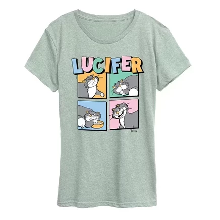 Женская футболка с коротким рукавом Lucifer Grid и графическим рисунком heather sea foam