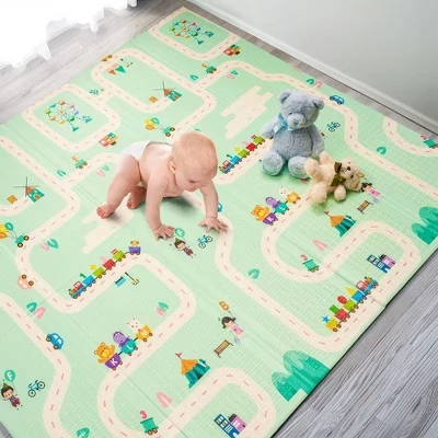 (78x70x0,4) Складные игровые коврики с дорожной сумкой - для младенцев, малышей ясельного возраста, а также для детских игр и путешествий с животиком.