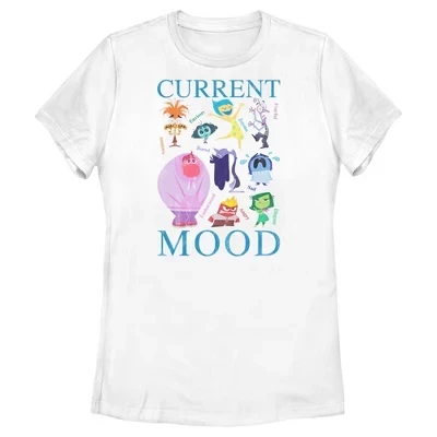 Женская футболка Inside Out 2 Current Mood, белая
