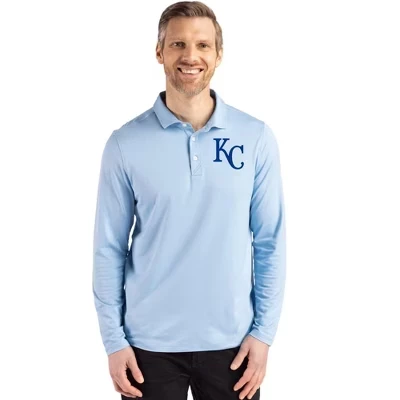 Kansas City Royals Coastline Epic Comfort Переработанное мужское поло с длинным рукавом atlas
