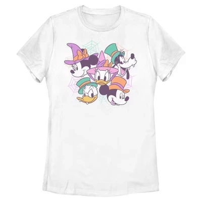 Женская футболка с портретами поп-группы Mickey & Friends на Хэллоуин, спортивная футболка heather