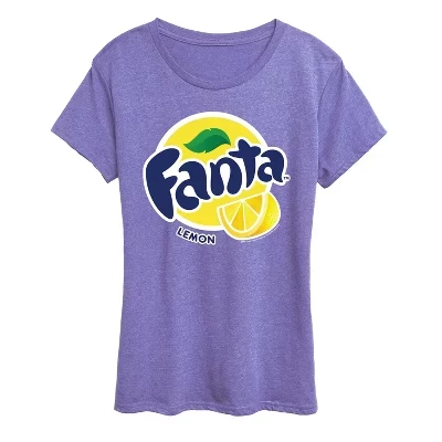 Женская футболка Fanta с принтом, сиренево-голубая