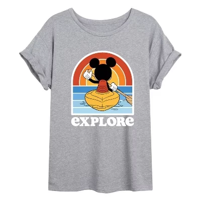 Женская футболка Disney Hike More Worry Less, серая