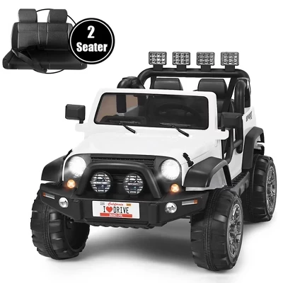 12V Дети катаются на автомобиле 2-местный Грузовик RC Электромобили с помещением для хранения белого цвета