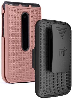 Чехол Nakedcellphone для LG Classic Flip с поясным клипом, розовое золото