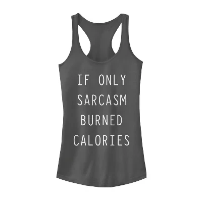 Женская майка Chin-Up Sarcasm Burns Calories, темно-серая