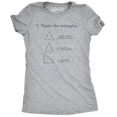 Женская футболка Crazy Dog «Name The Triangles», серая