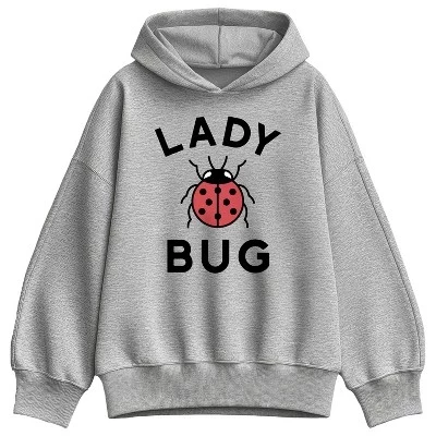 Женская толстовка с капюшоном из флиса оверсайз Lady Bug athletic heather
