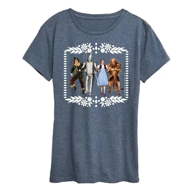 Женская футболка The Wizard of Oz Oz Group White Border, голубая