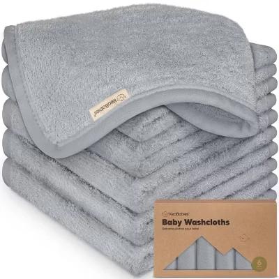 детские мочалки 6pk Deluxe, Органическая и мягкая детская салфетка 10x10, Детское банное полотенце, Салфетки для лица