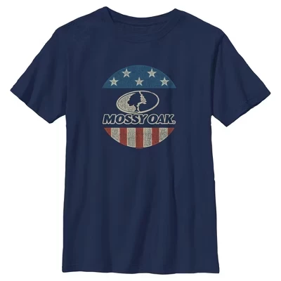 Футболка для мальчиков Mossy Oak American Flag, синяя