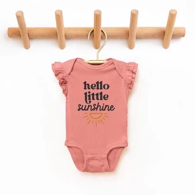 Боди для девочек The Juniper Shop Hello Little Sunshine, пудровое