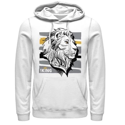Мужское худи The Lion King Mufasa, белое
