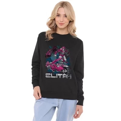 Женская толстовка One Elita 1 Retro Crew черного цвета