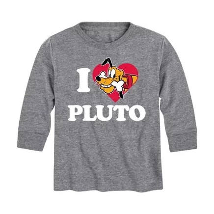Лонгслив для мальчиков Disney I Love Pluto, серый