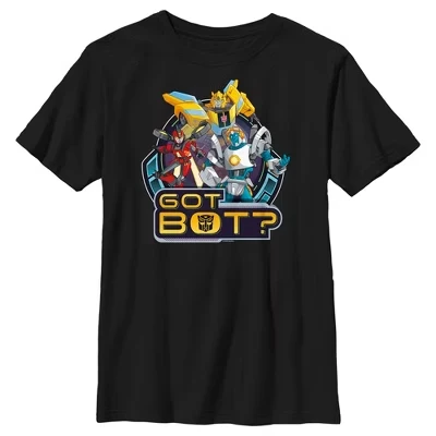 Футболка для мальчиков Transformers Got Bot, черная