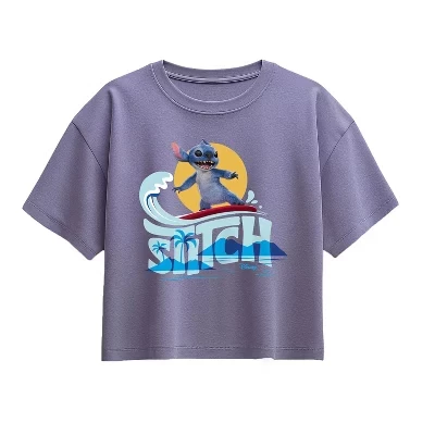 Детская футболка Lilo & Stitch Stitch Letters, голубая