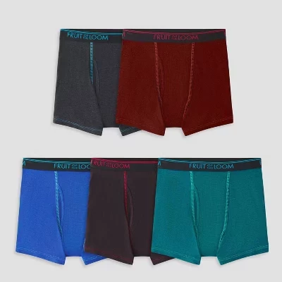 Мальчиковые трусы-боксеры Fruit of the Loom True Comfort, 5 шт., модал, ассорти