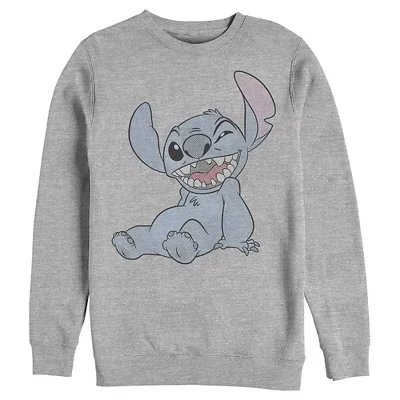 Мужской свитшот Lilo & Stitch «Улыбка», серый меланж