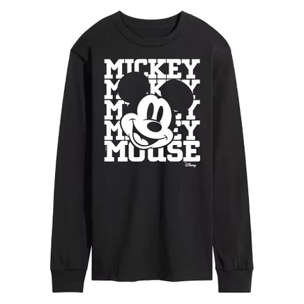 Мужской лонгслив Disney Mickey Mouse, черный