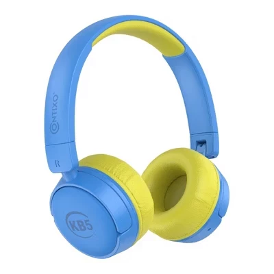 Детские накладные наушники Contixo KB05 Bluetooth, 85 дБ, синие