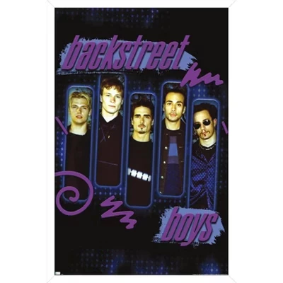 Backstreet Boys - Фиолетовые панели в рамке для настенных плакатов белого цвета